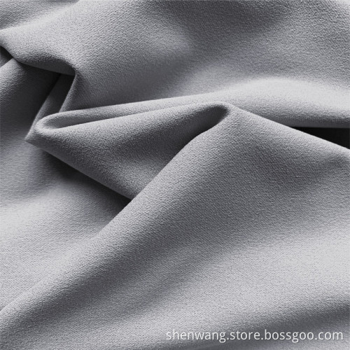 Custom Plain Gray DTY Polyester Stretch Jersey Fabrics